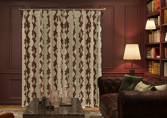 Construct, Dark Crimson - Made to Measure Curtains - Image 7